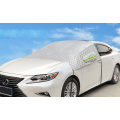 Outdoor Windproof Magnetic Half Car Cover Sunshade Protector Car Windshield Snow Ice Cover with Rear Mirror Covers Bag